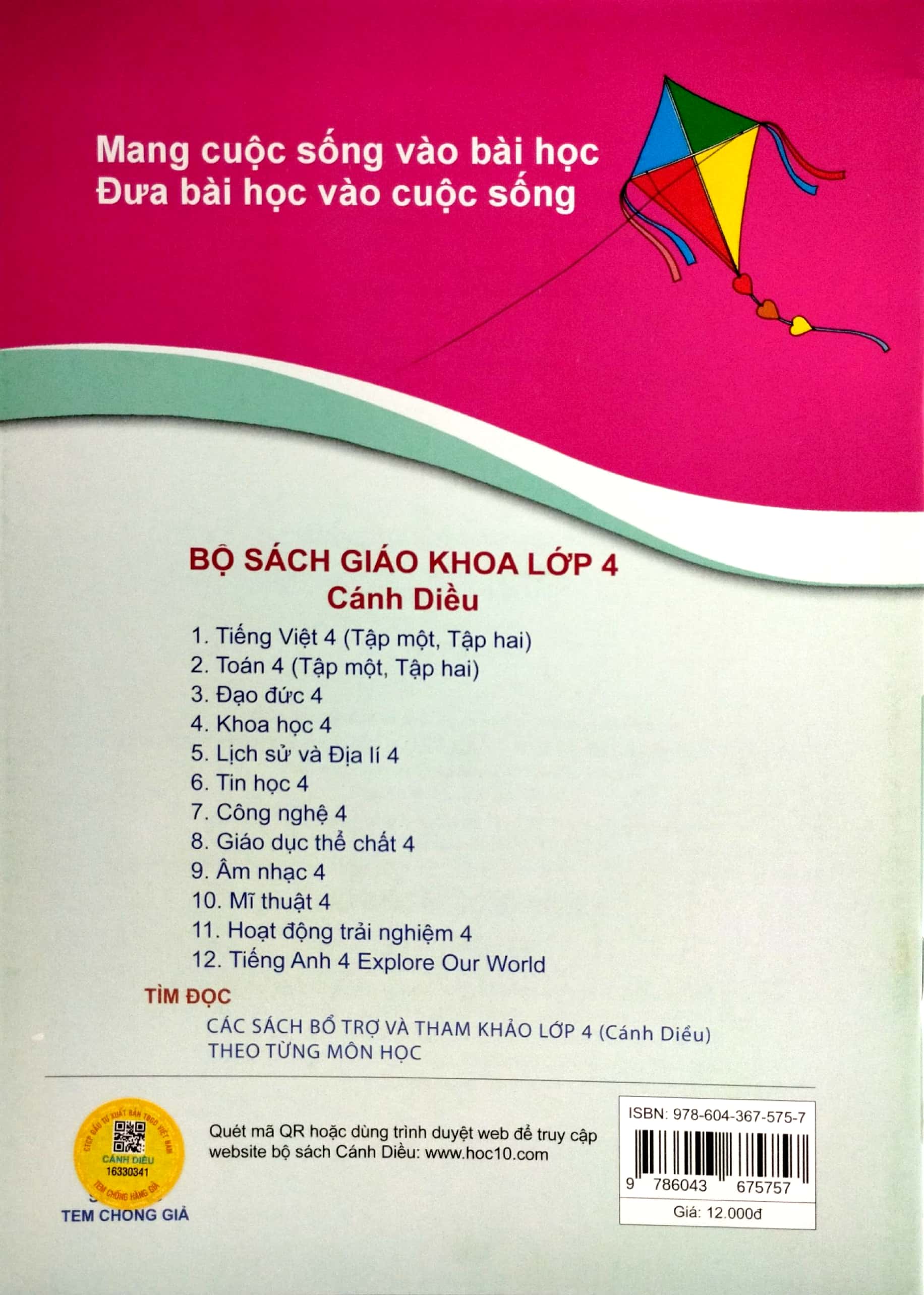 bộ vở bài tập công nghệ 4 (cánh diều) (chuẩn)