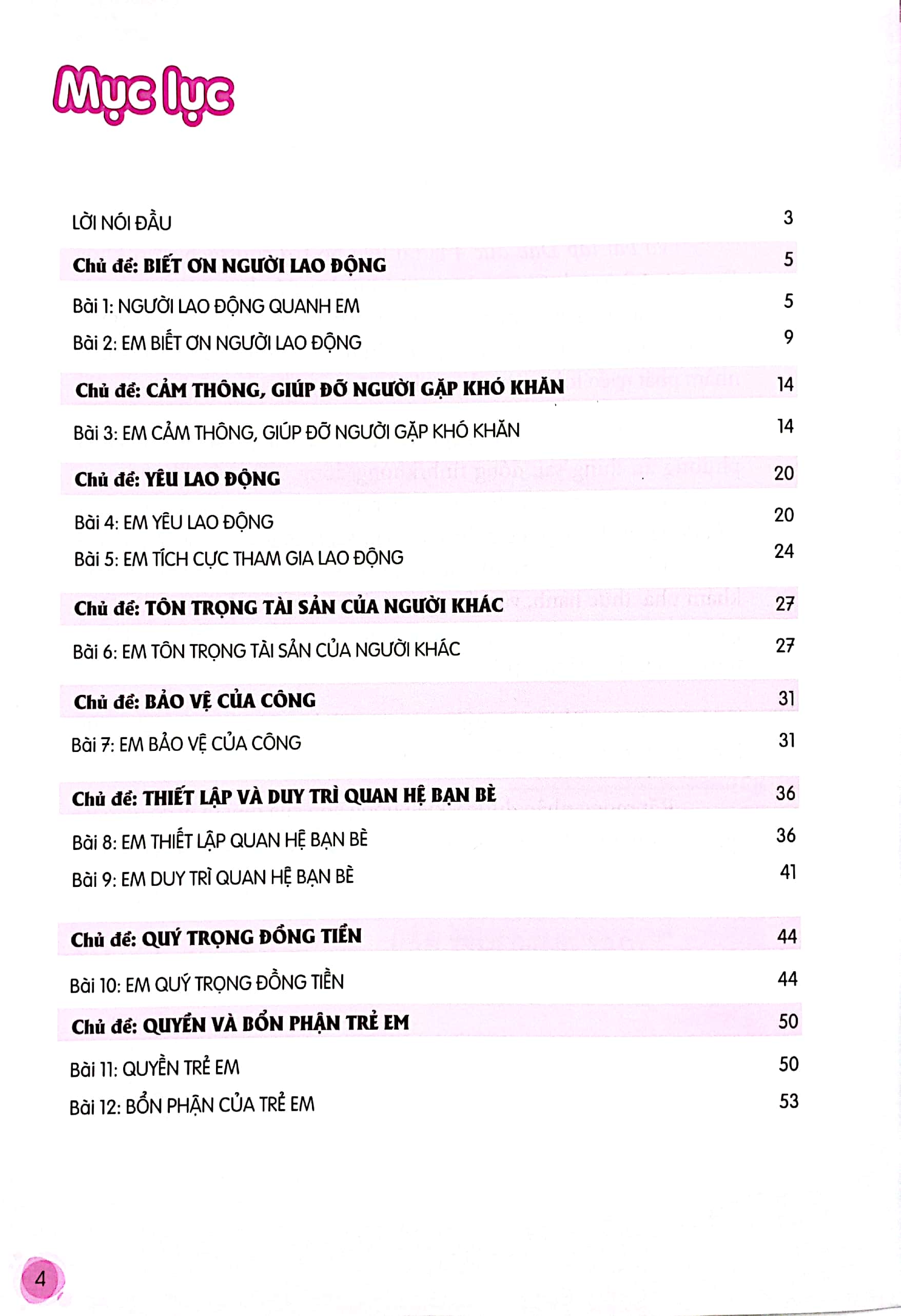 bộ vở bài tập đạo đức 4 (chân trời sáng tạo) (chuẩn)