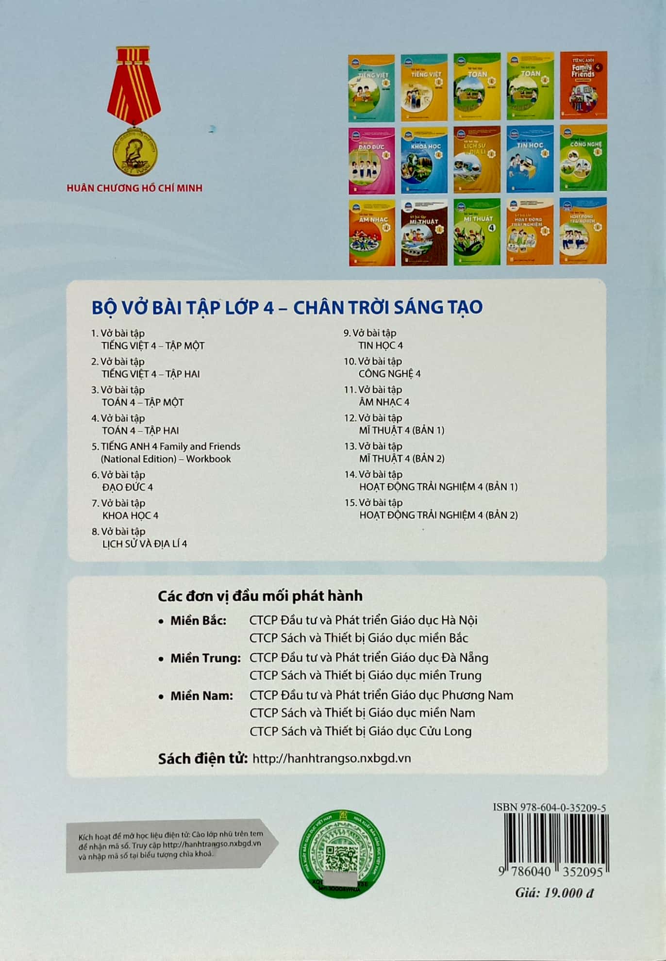 bộ vở bài tập hoạt động trải nghiệm 4 - bản 2 (chân trời) (chuẩn)