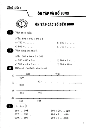 bộ vở bài tập nâng cao toán 3 - tập 1 (bám sát sgk chân trời sáng tạo)