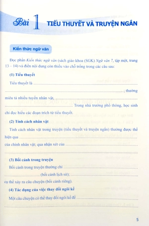 bộ vở bài tập ngữ văn 7 - tập 1 (cánh diều)