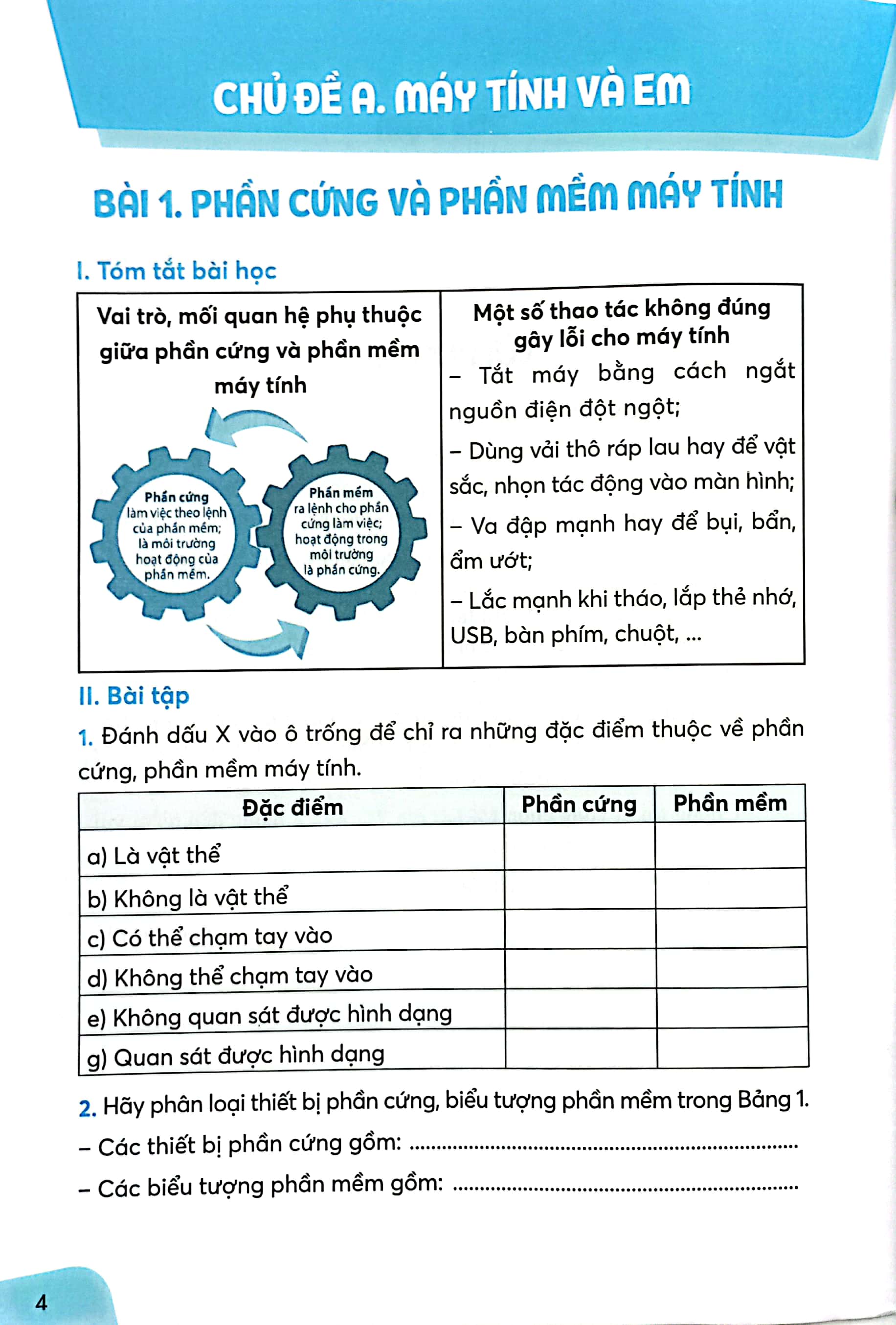 bộ vở bài tập tin học 4 (chân trời sáng tạo) (chuẩn)