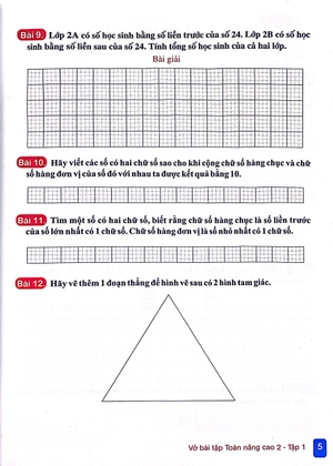 bộ vở bài tập toán nâng cao 2 - tập 1 (tái bản 2023)