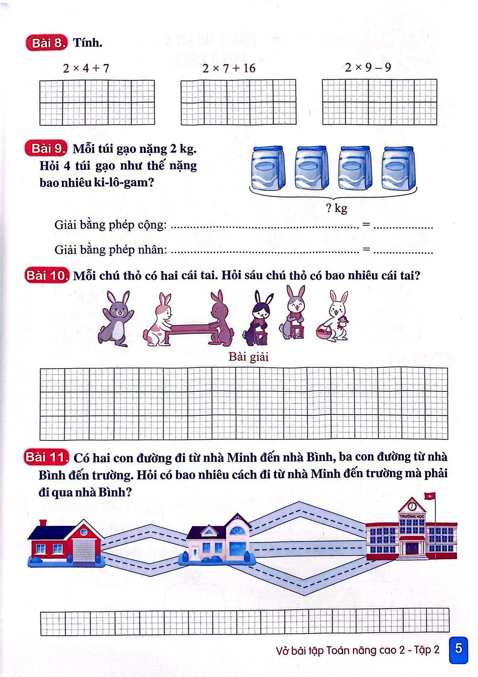 bộ vở bài tập toán nâng cao 2 - tập 2 (tái bản 2023)