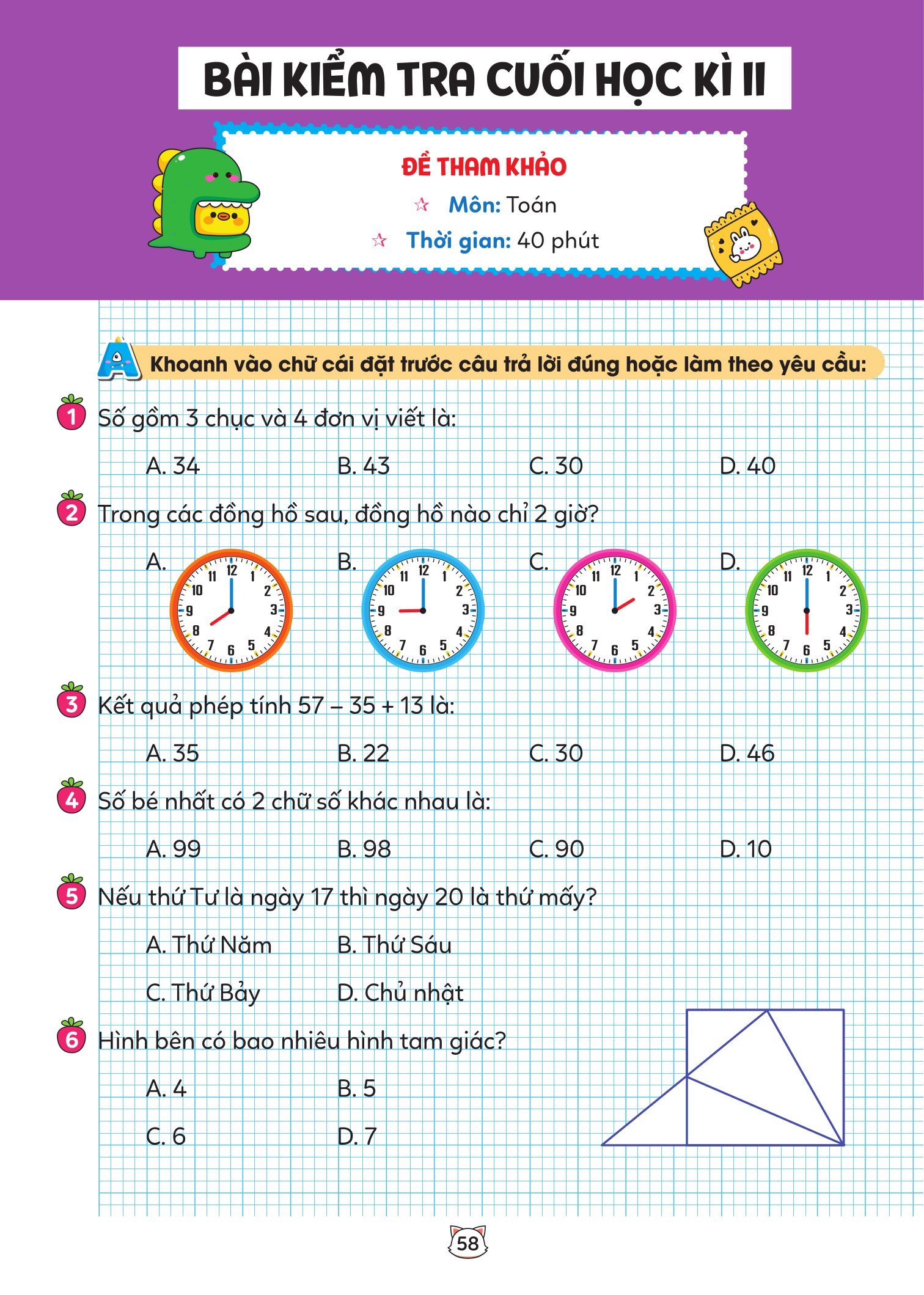 Bộ
						
										
										Vở Bài Tập Toán Tăng Cường 1 Tập 2