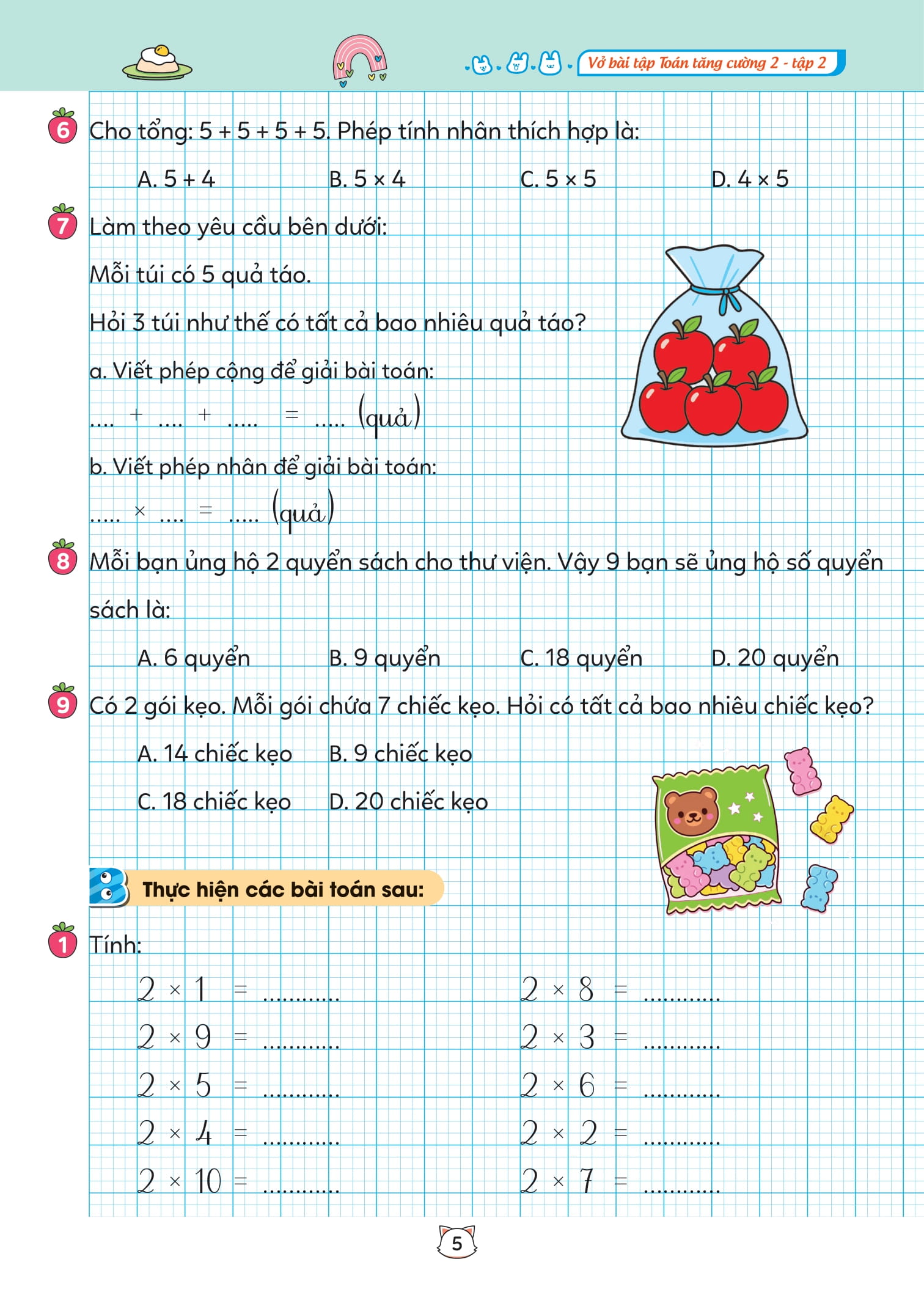 Bộ
						
										
										Vở Bài Tập Toán Tăng Cường 2 - Tập 2