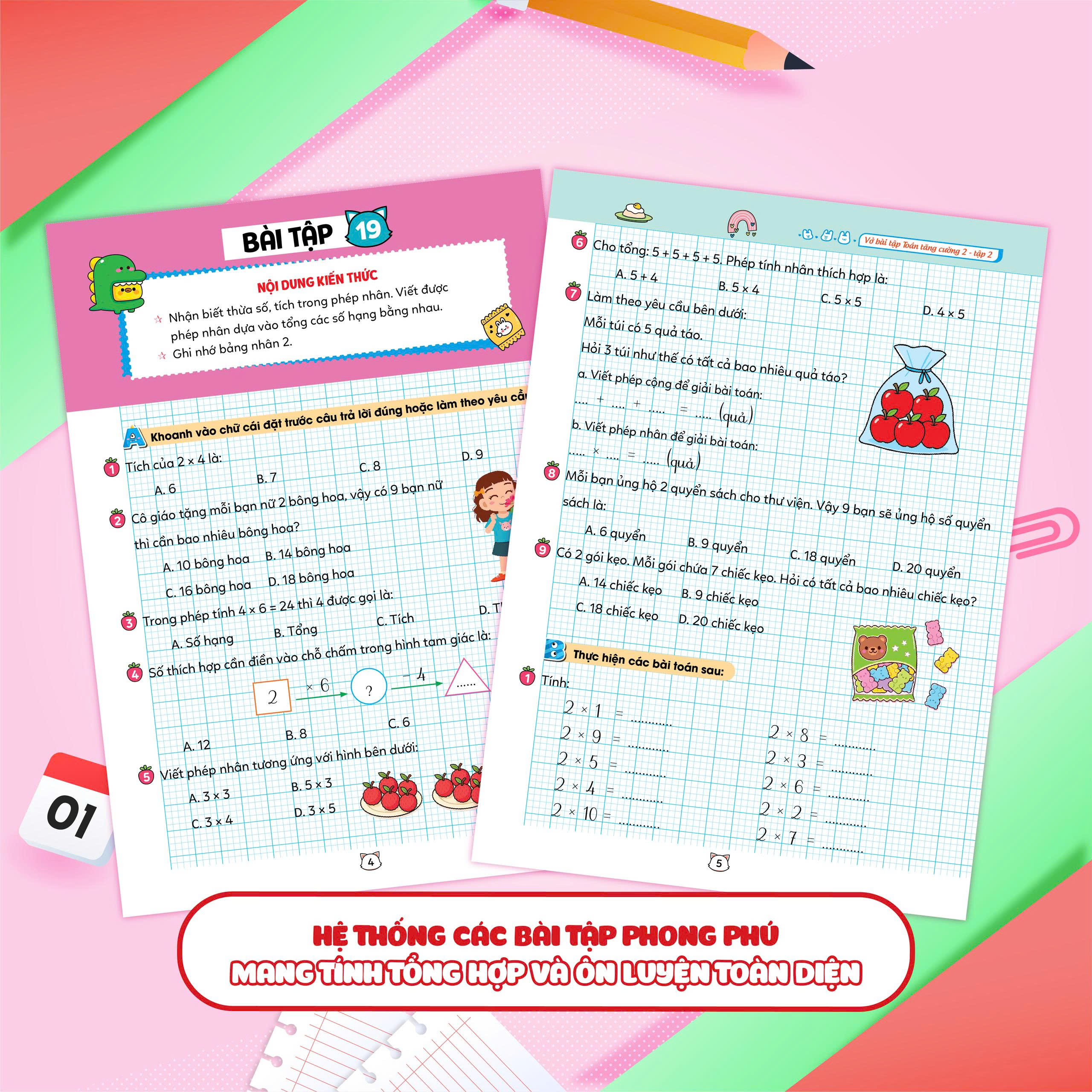 Bộ
						
										
										Vở Bài Tập Toán Tăng Cường 2 - Tập 2