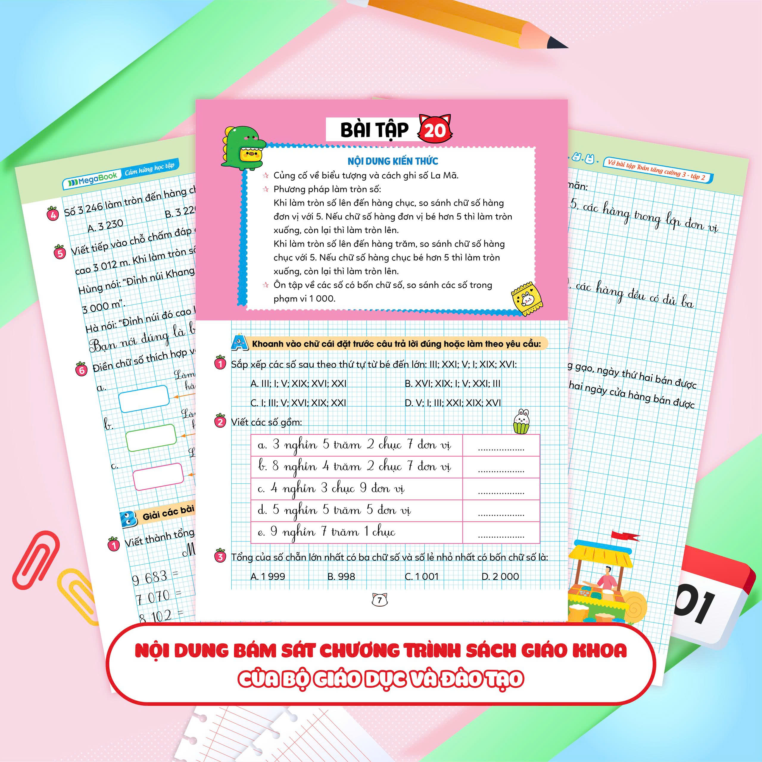 Bộ Vở Bài Tập Toán Tăng Cường 3 - Tập 2