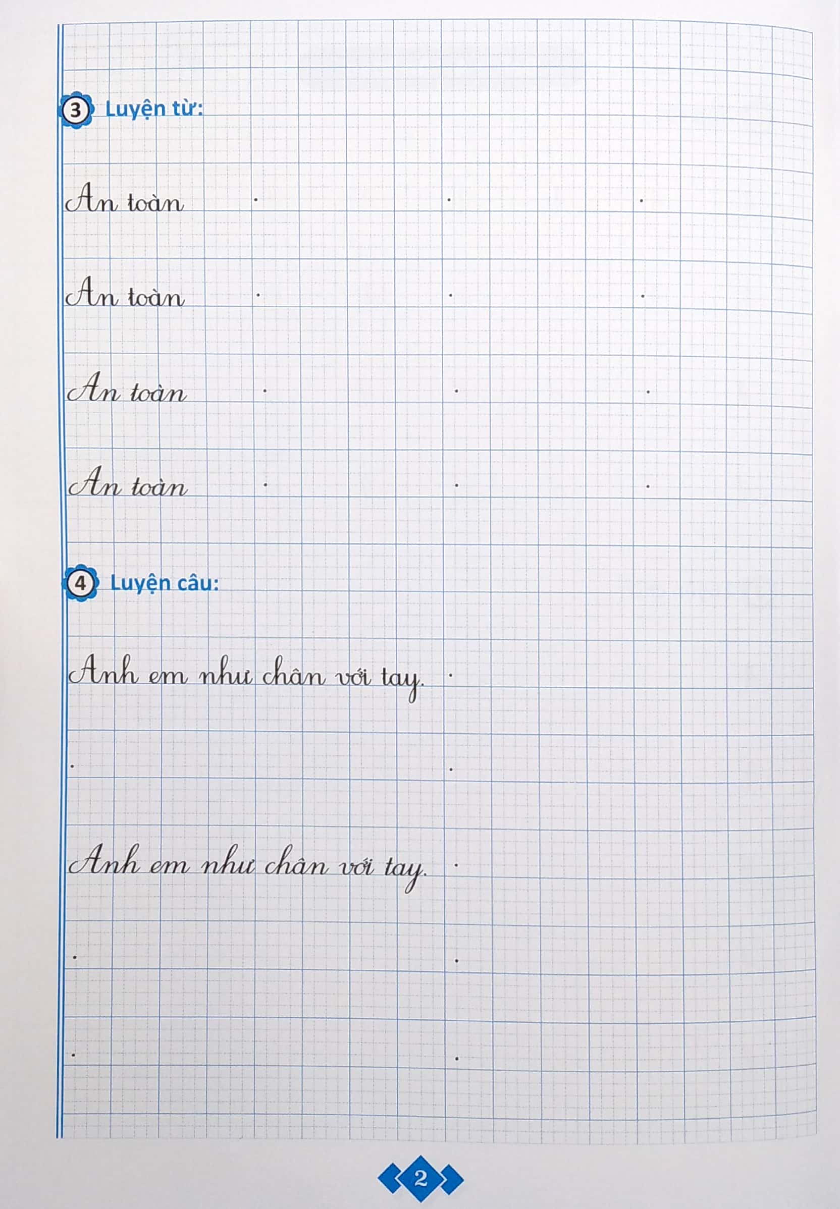 bộ vở luyện viết chữ đẹp lớp 2 - tập 1 (biên soạn theo chương trình sách giáo khoa mới)