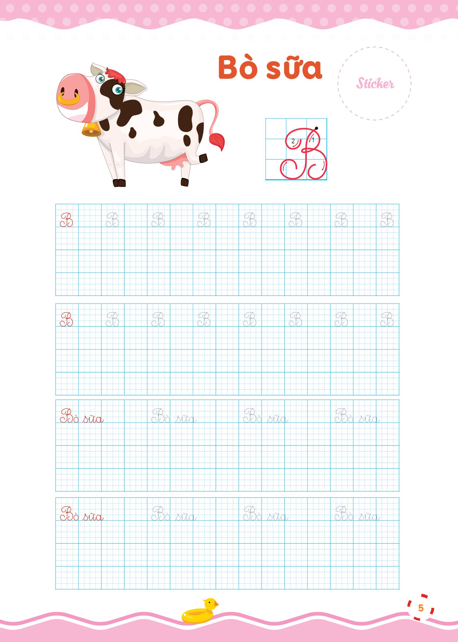 bộ vở luyện viết - hạ cỡ chữ - chữ 1 ô li nhỏ - quyển 1: chữ hoa