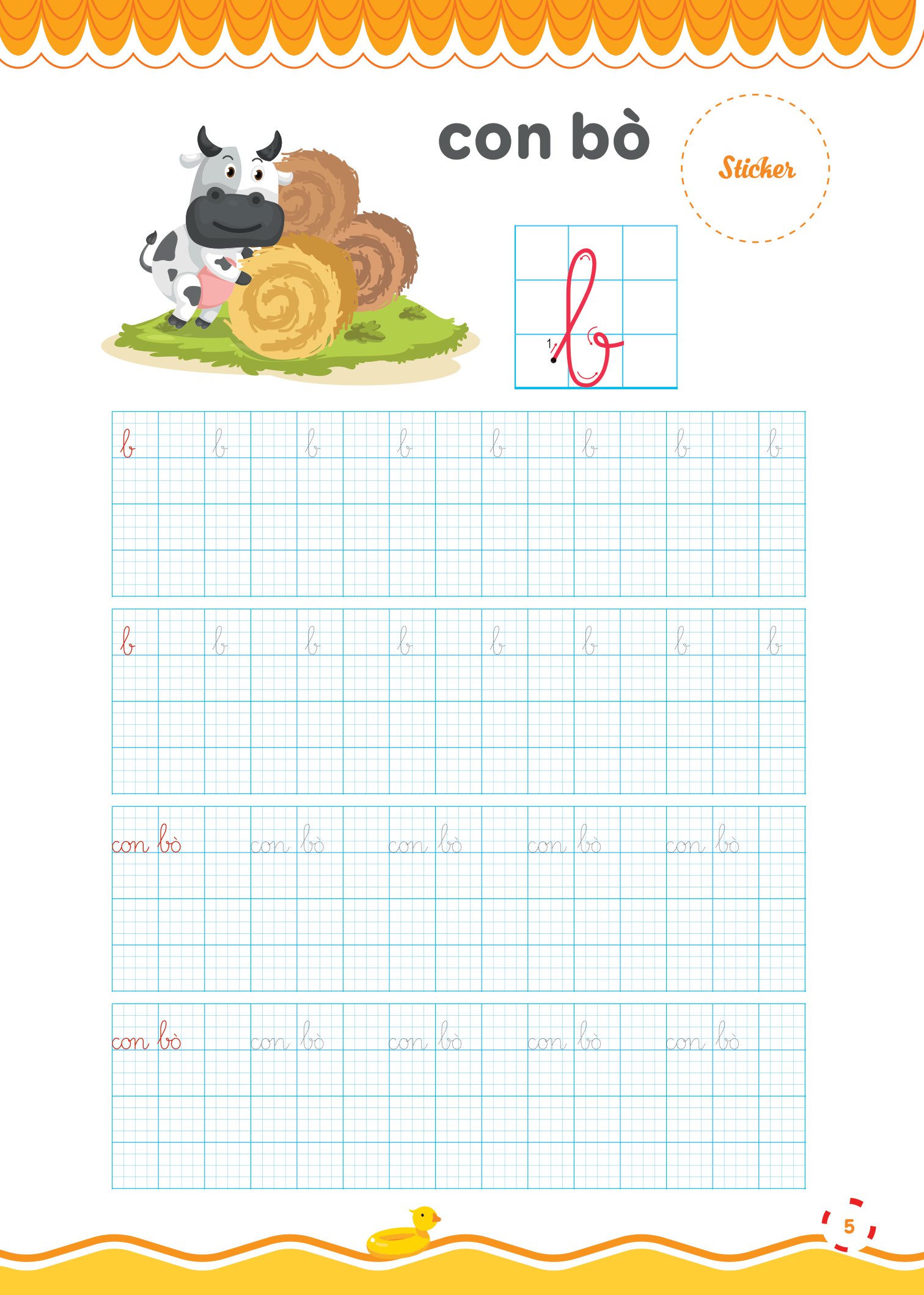 bộ vở luyện viết - hạ cỡ chữ - chữ 1 ô li nhỏ - quyển 2: chữ thường