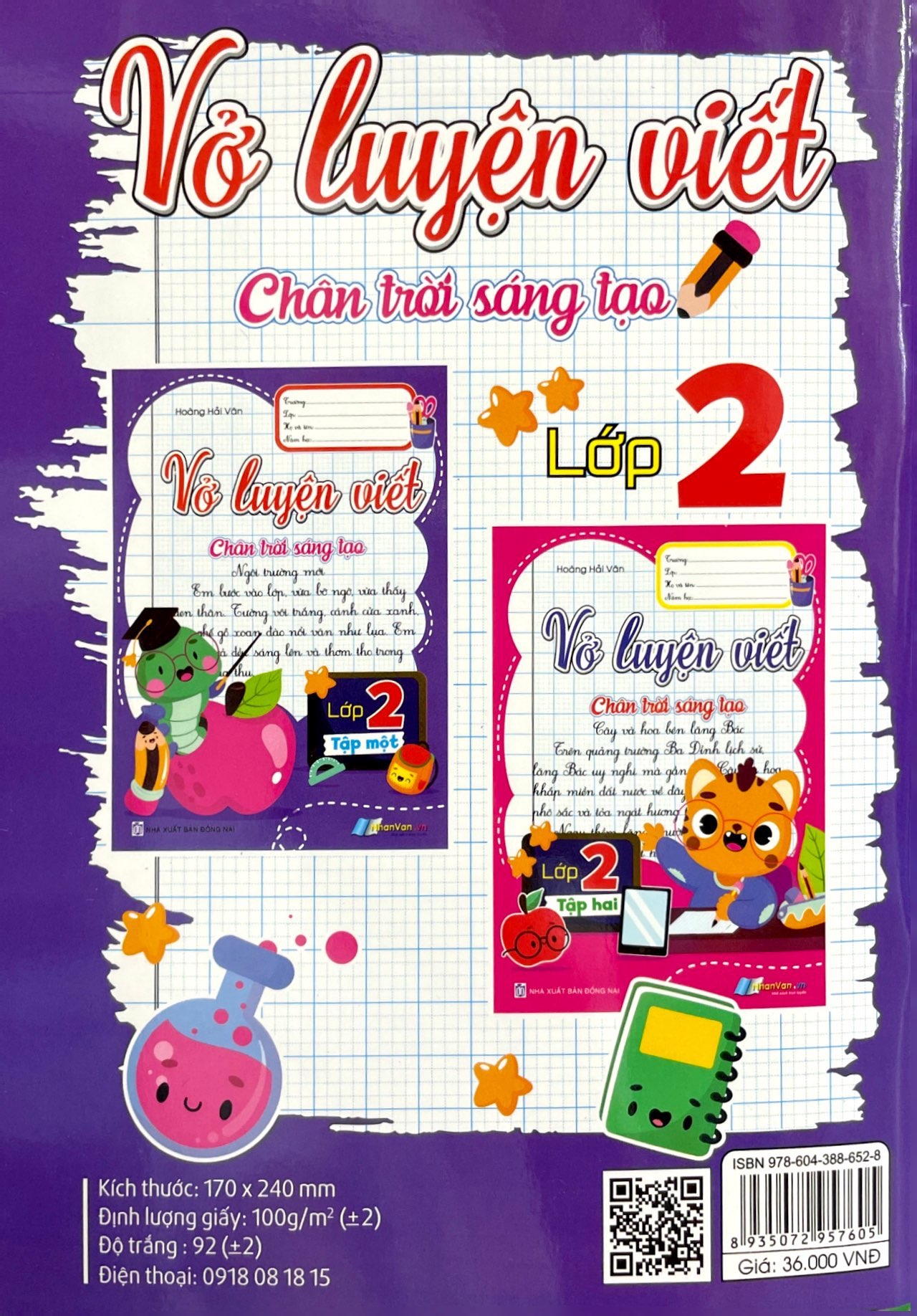 bộ vở luyện viết lớp 2 - tập 1 (chân trời sáng tạo)