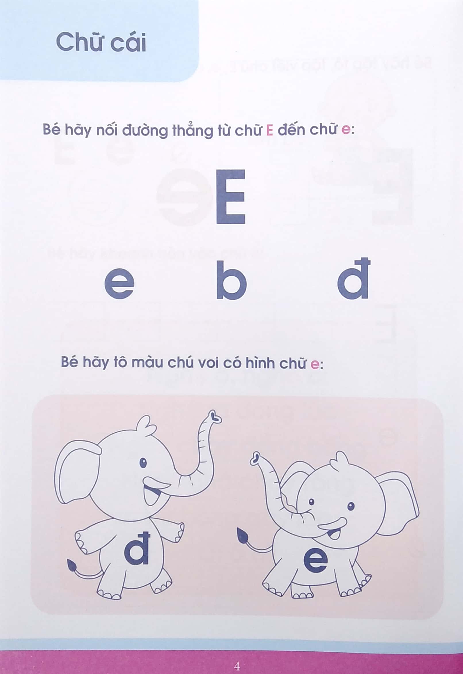 bộ vở nhận biết và tập viết abc qua các trò chơi trí tuệ - tập 2 (từ 4-6 tuổi) (tái bản)