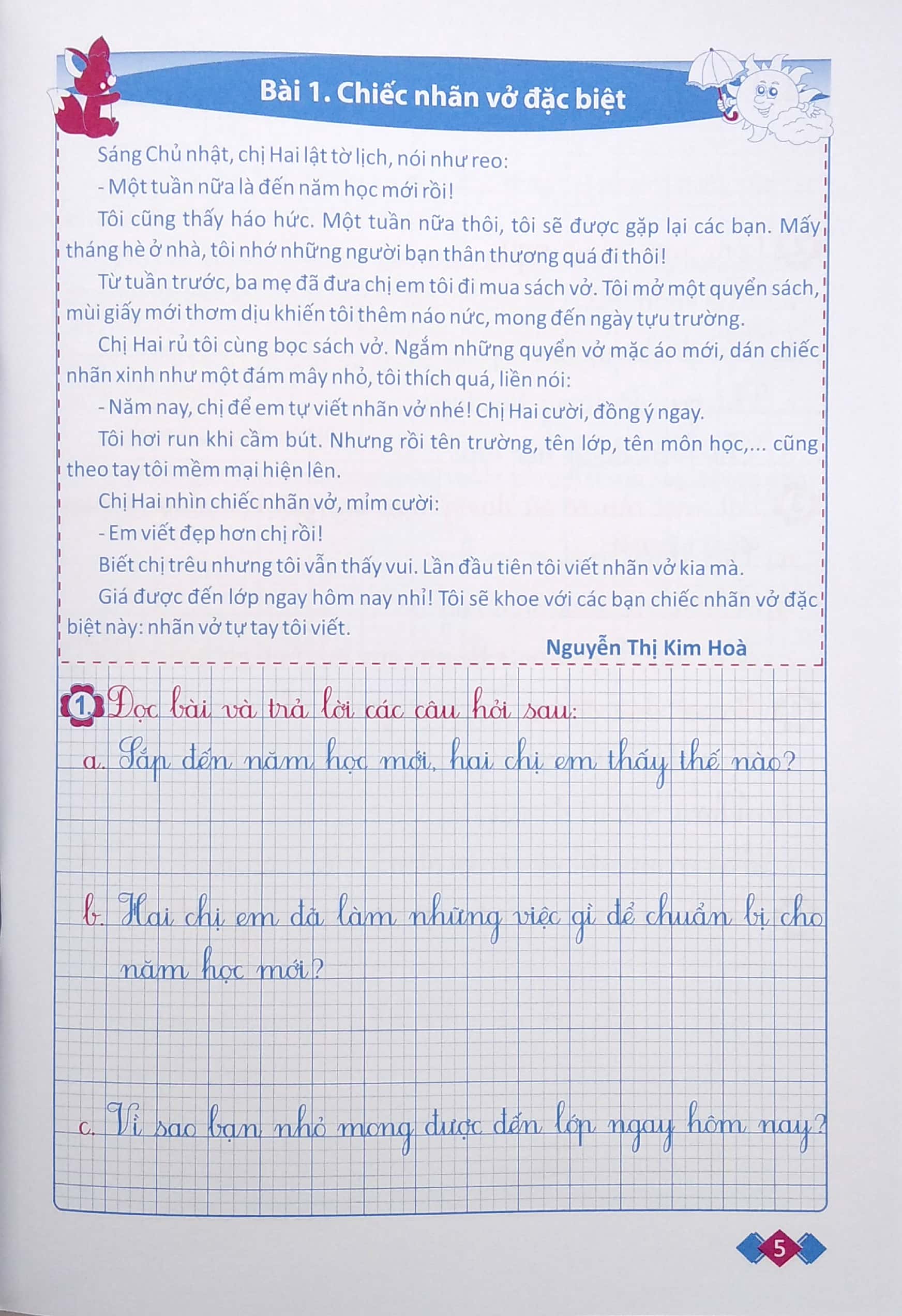 bộ vở ô li bài tập tiếng việt 3 - tập 1