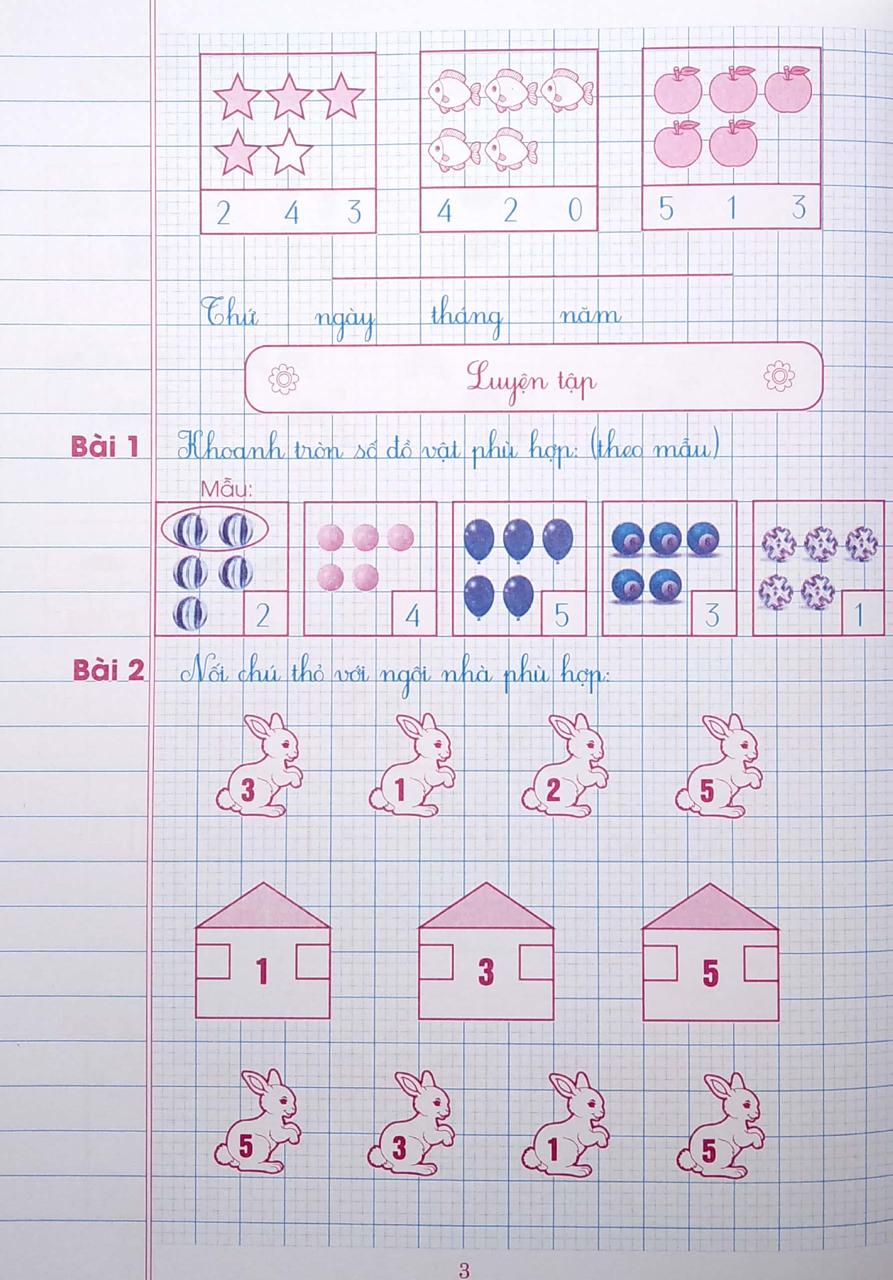 bộ vở ô li bài tập toán 1 - quyển 1 (theo kết nối tri thức với cuộc sống)