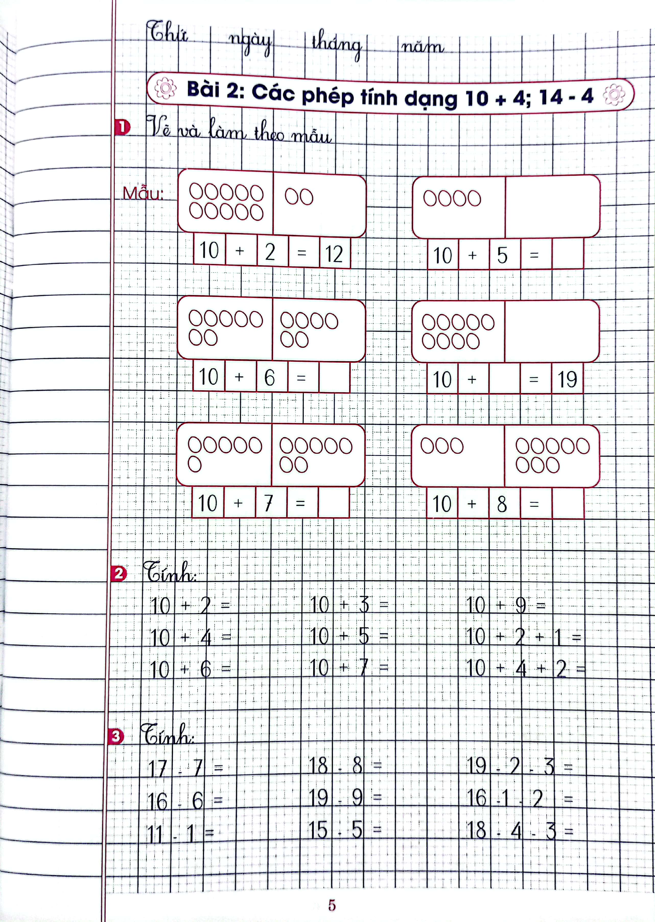 Bộ Vở Ô Li Bài Tập Toán 1 - Tập 2 (Chân Trời Sáng Tạo)