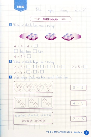 bộ vở ô li bài tập toán 2 - quyển 2 (biên soạn theo chương trình giáo dục phổ thông mới)