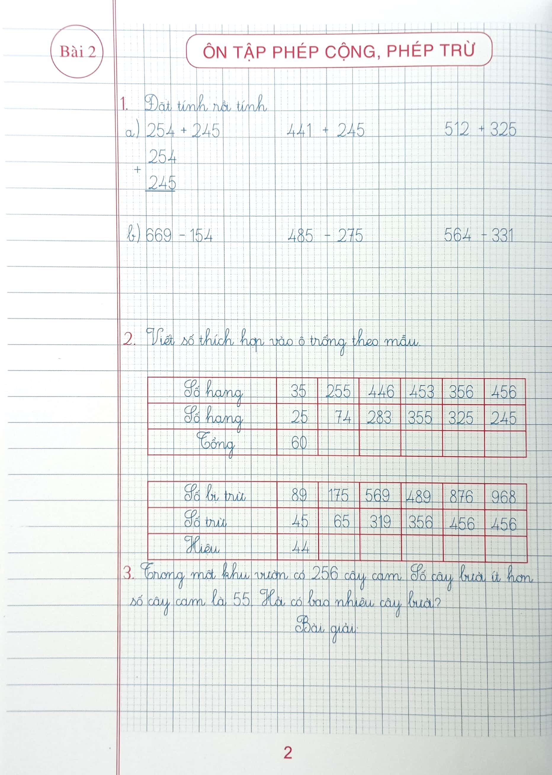 bộ vở ô li bài tập toán 3 - quyển 1 (dùng kèm bộ sách chân trời sáng tạo)