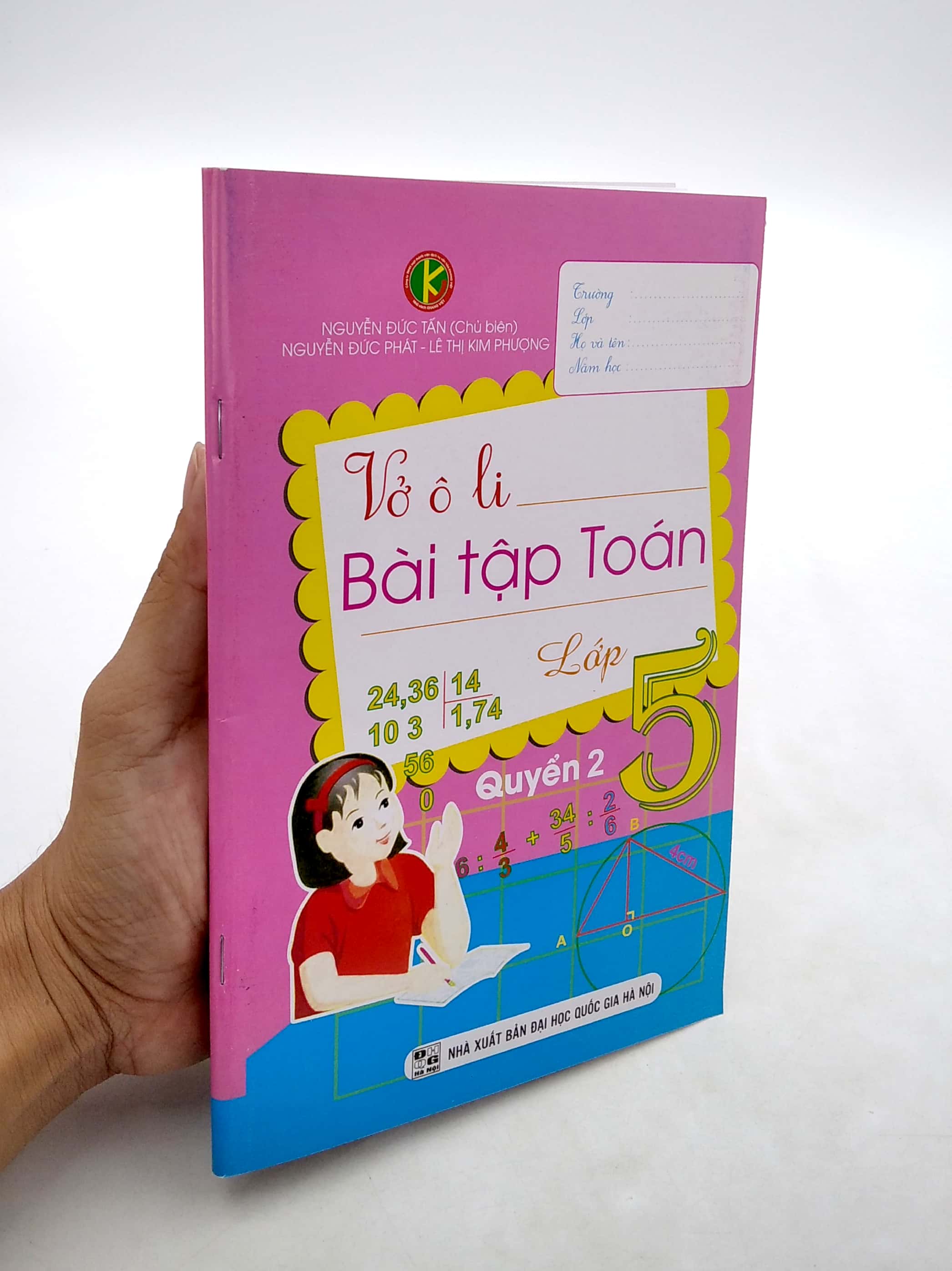 bộ vở ô li bài tập toán 5 - quyển 2 (2019)