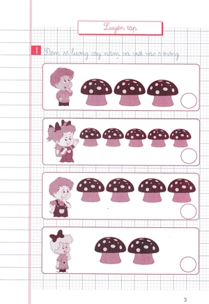 bộ vở ô li bài tập toán lớp 1 - quyển 1 (bám sát sgk kết nối tri thức với cuộc sống)