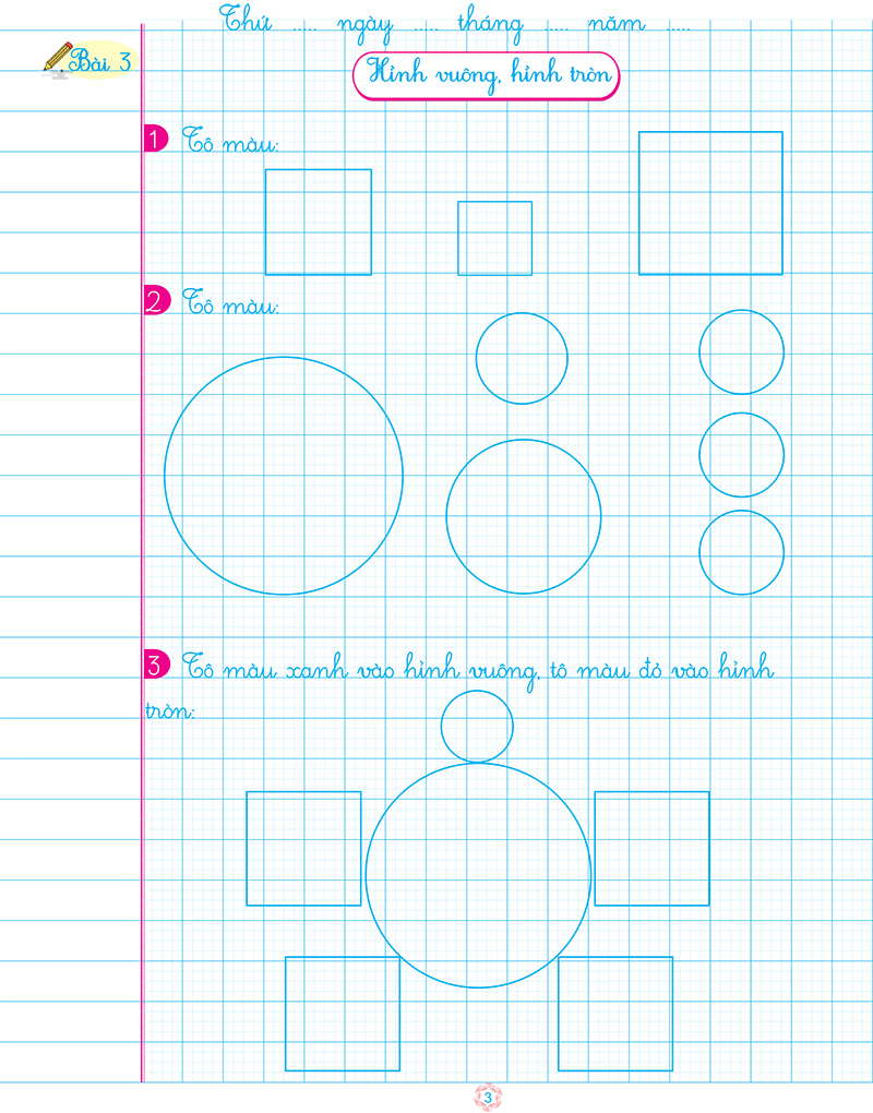 bộ vở ô li bài tập toán lớp 1 - quyển 1 (biên soạn theo chương trình mới)