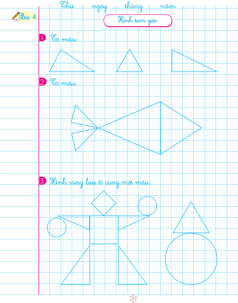 bộ vở ô li bài tập toán lớp 1 - quyển 1 (biên soạn theo chương trình mới)