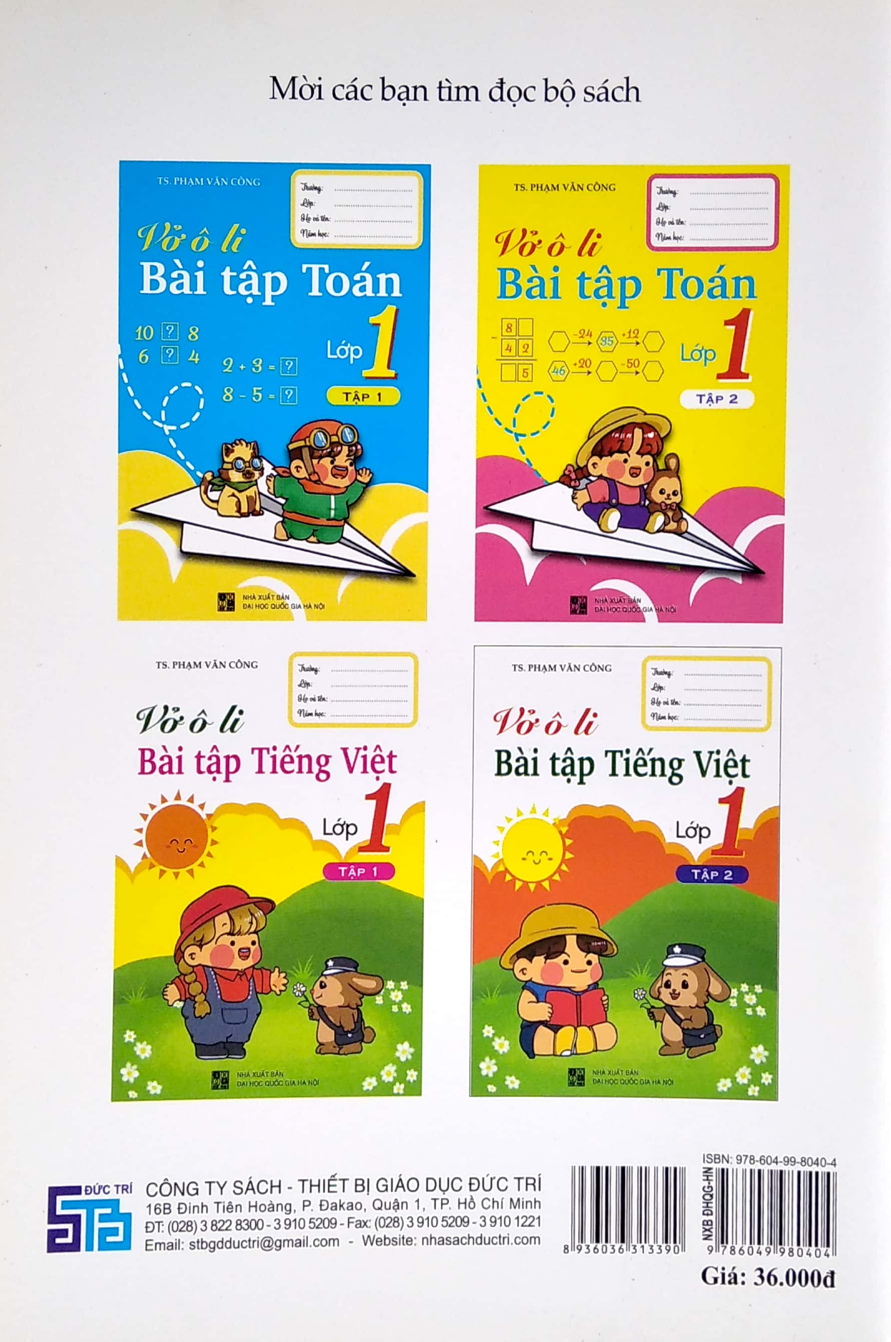 bộ vở ô li bài tập toán lớp 1 - tập 1