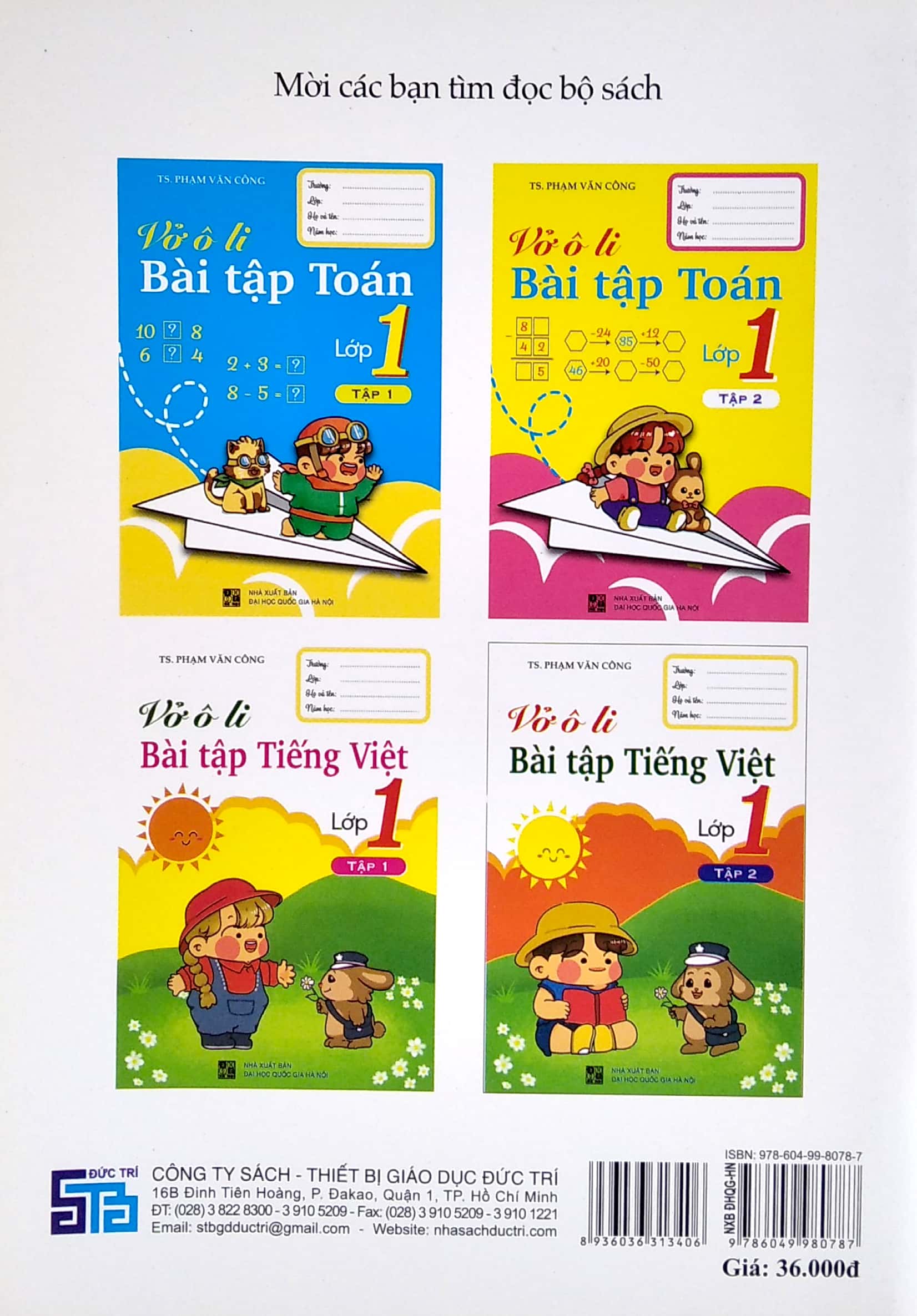 bộ vở ô li bài tập toán lớp 1 - tập 2