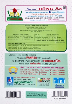 bộ vở ô li bài tập toán lớp 2 - quyển 2 (biên soạn theo chương trình giáo dục phổ thông mới)