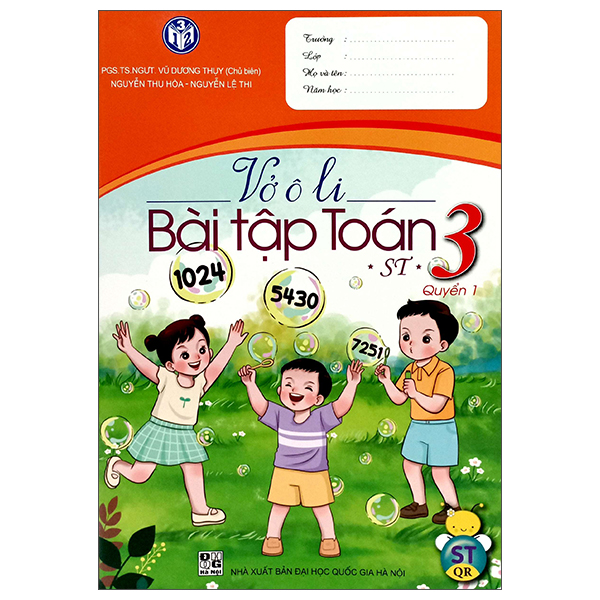 bộ vở ô li bài tập toán lớp 3 - quyển 1