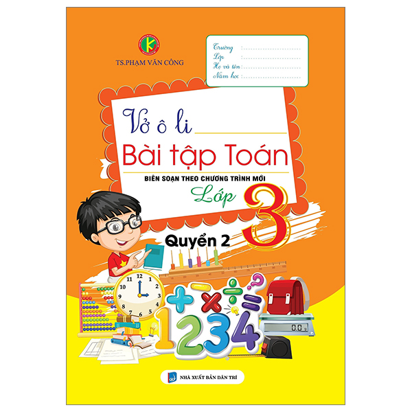 bộ vở ô li bài tập toán lớp 3 - quyển 2