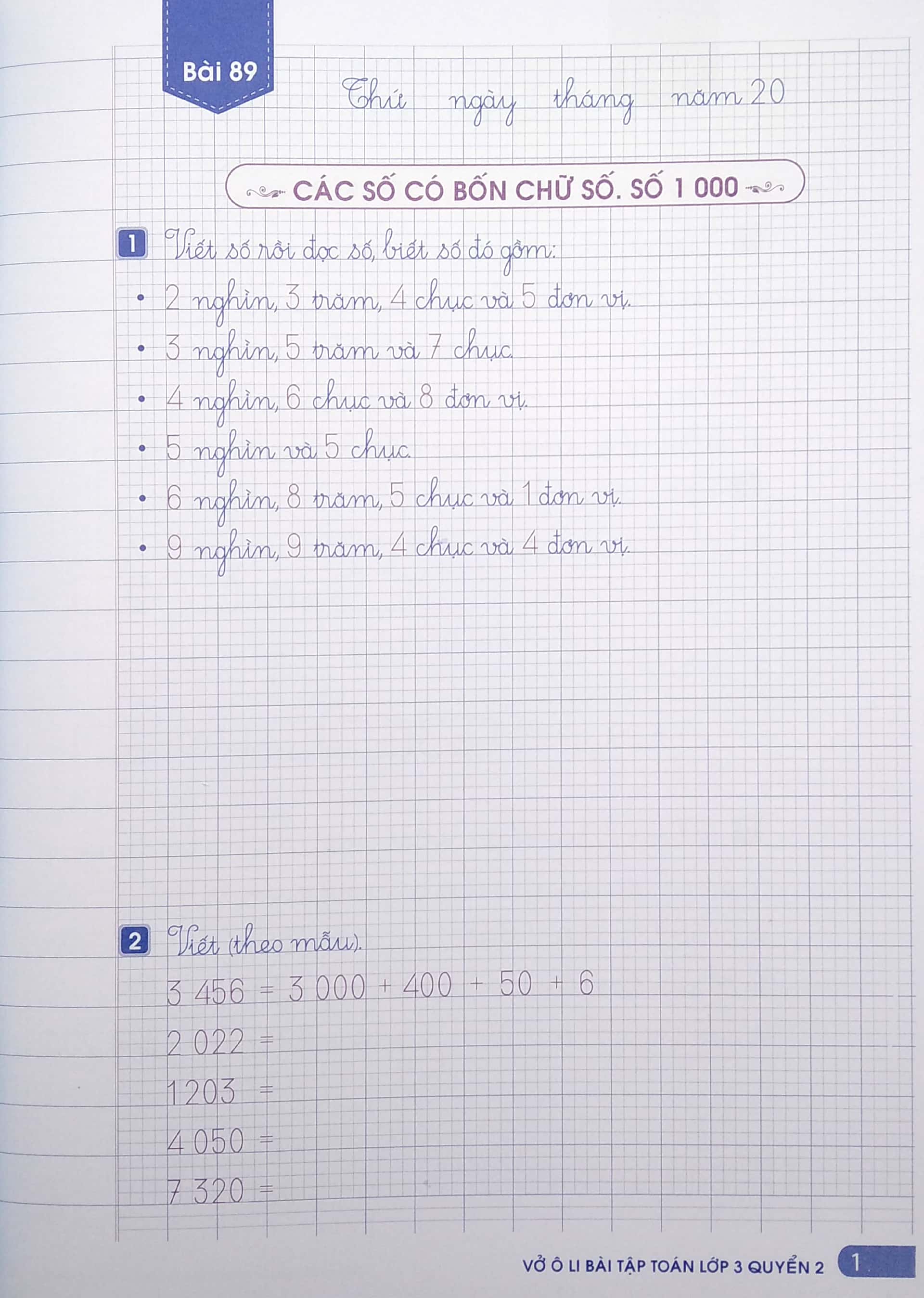 Bo
						
										
										Vo O Li Bai Tap Toan Lop 3 - Quyen 2 (Bien Soan Theo Chuong Trinh Giao Duc Pho Thong Moi)