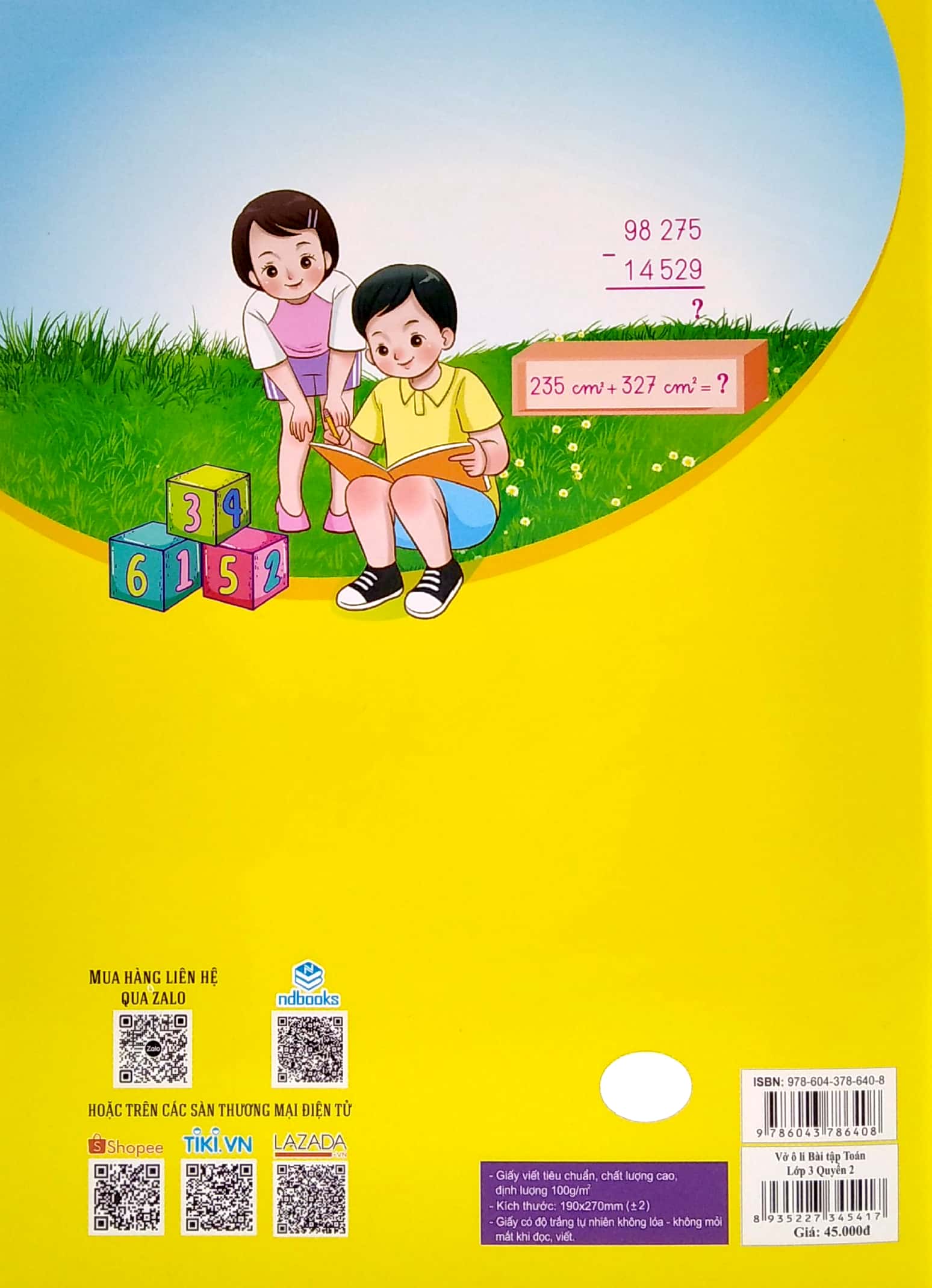 Bo
						
										
										Vo O Li Bai Tap Toan Lop 3 - Quyen 2 (Bien Soan Theo Chuong Trinh Giao Duc Pho Thong Moi)