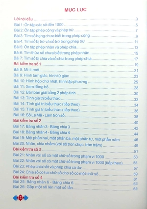 bộ vở ô li bài tập toán lớp 3 - tập 1