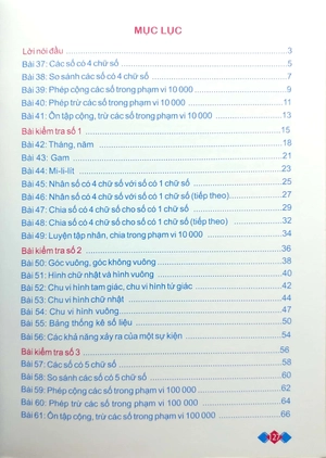 bộ vở ô li bài tập toán lớp 3 - tập 2