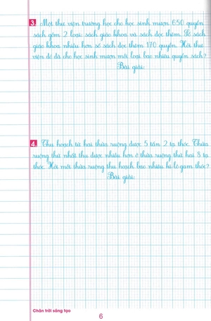 bộ vở ô li bài tập toán lớp 4 - quyển 1 (biên soạn theo chương trình sgk chân trời sáng tạo)