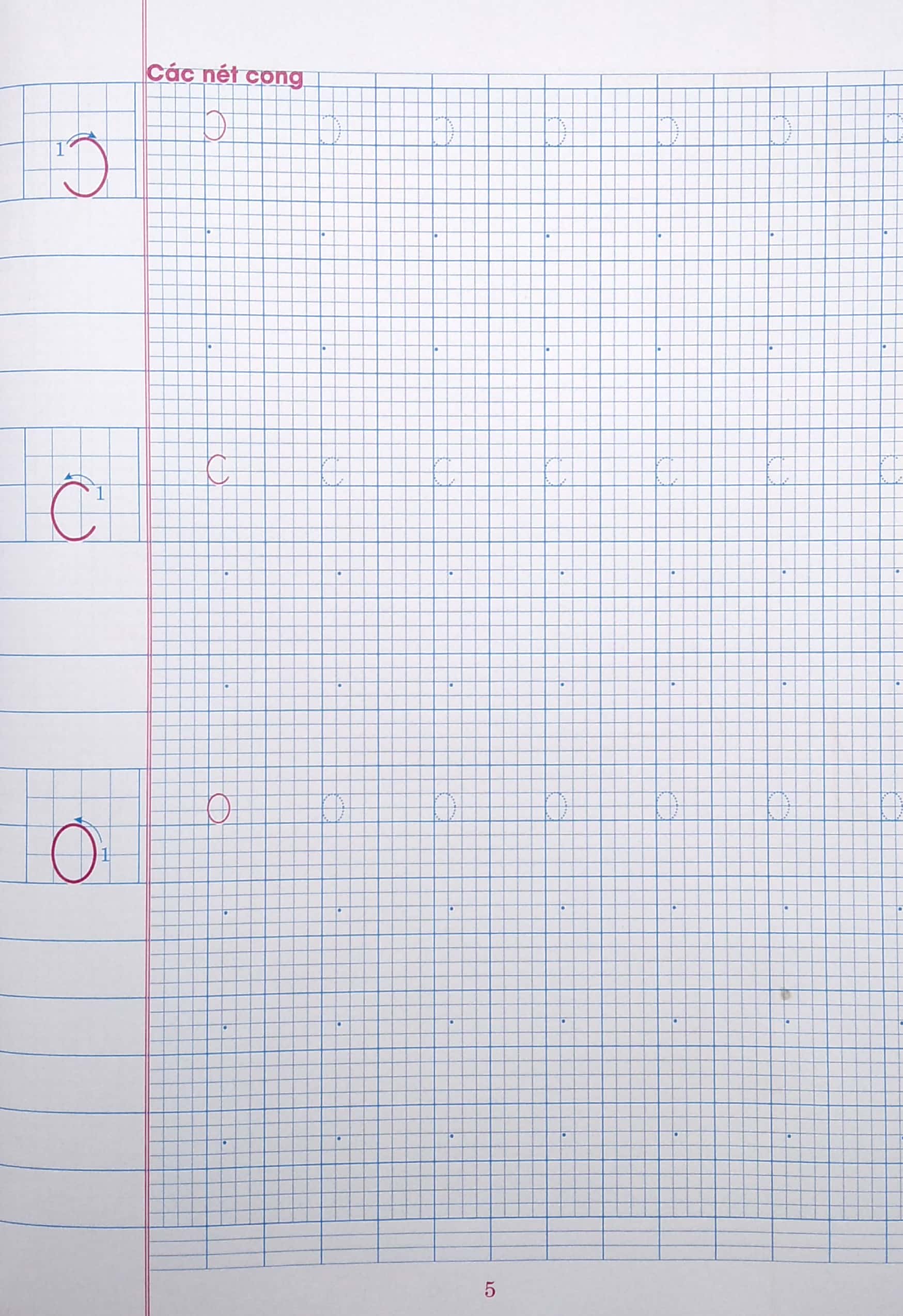 bộ vở ô li có chữ viết mẫu 1 - quyển 1 - cánh diều