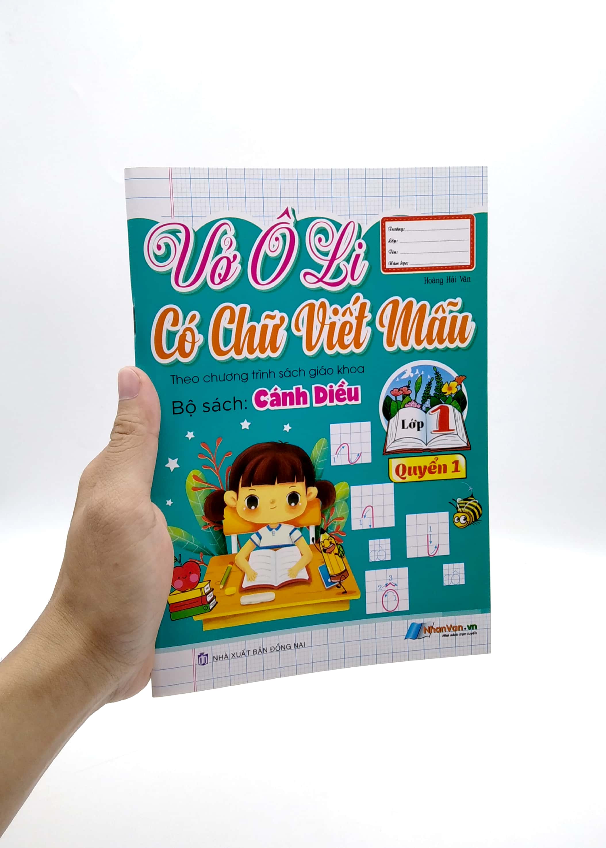 bộ vở ô li có chữ viết mẫu 1 - quyển 1 - cánh diều