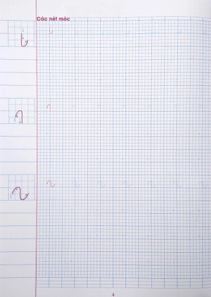 bộ vở ô li có chữ viết mẫu 1 - quyển 1 (theo kết nối tri thức với cuộc sống)