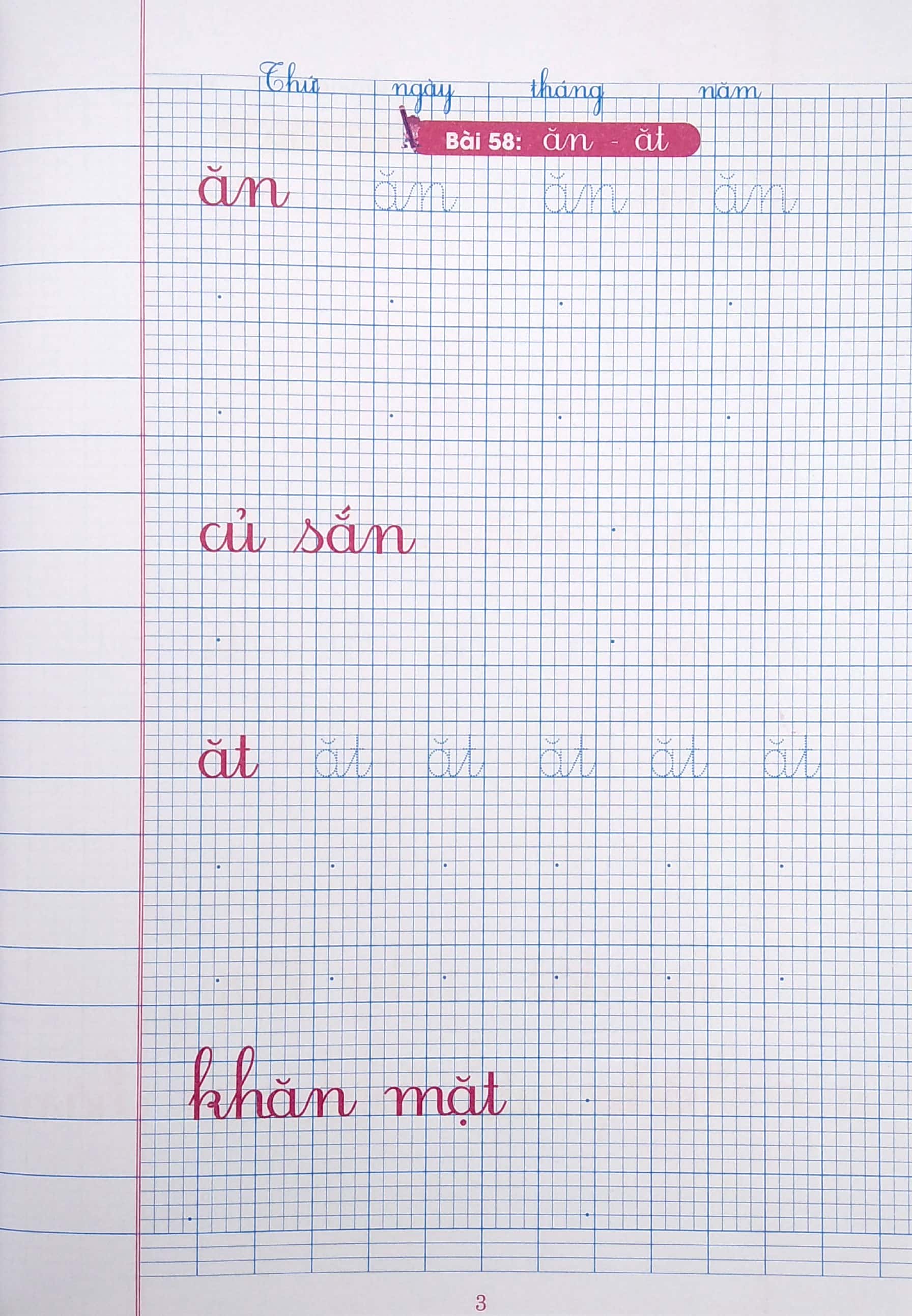 bộ vở ô li có chữ viết mẫu 1 - quyển 2 - cánh diều