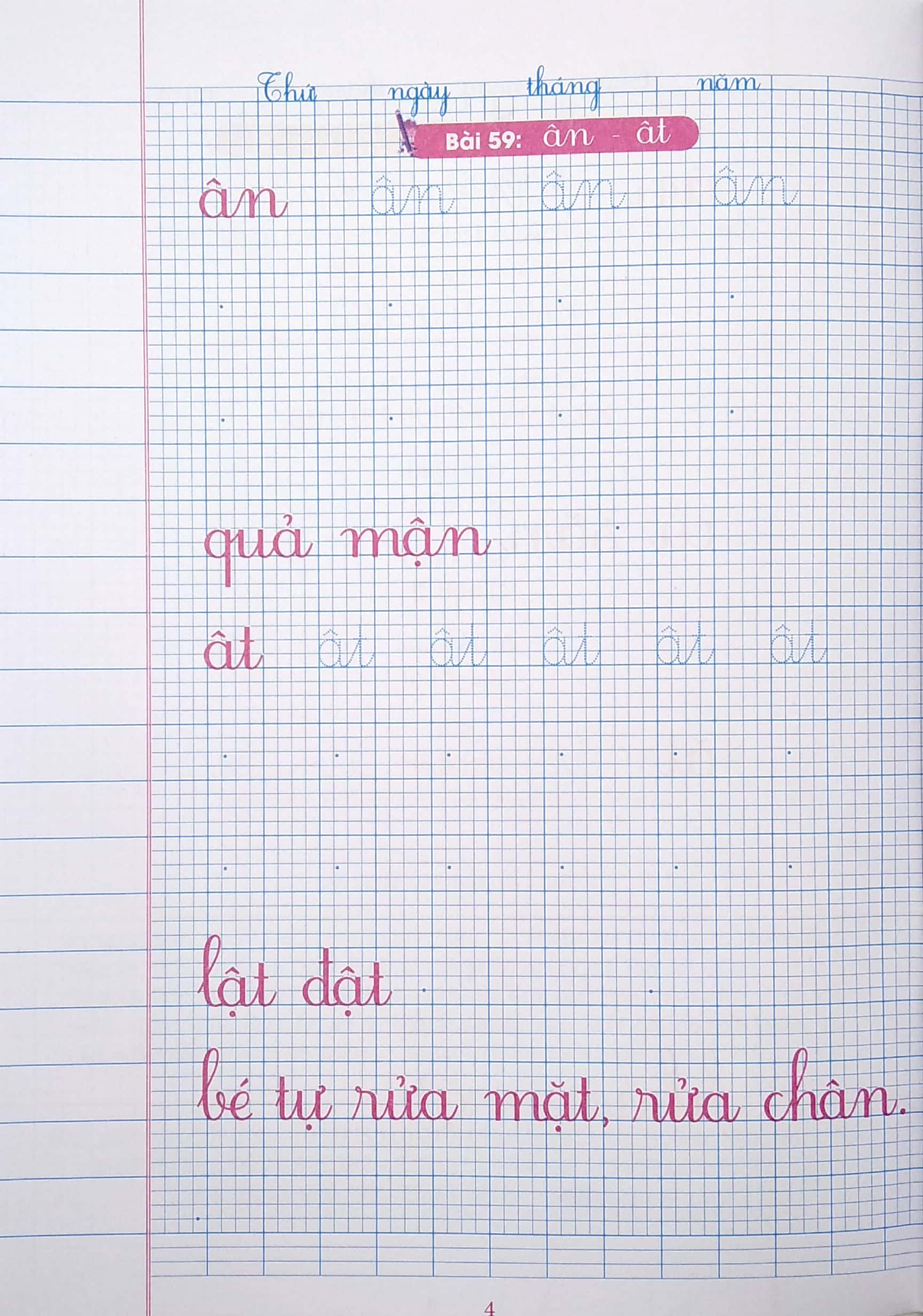 bộ vở ô li có chữ viết mẫu 1 - quyển 2 - cánh diều