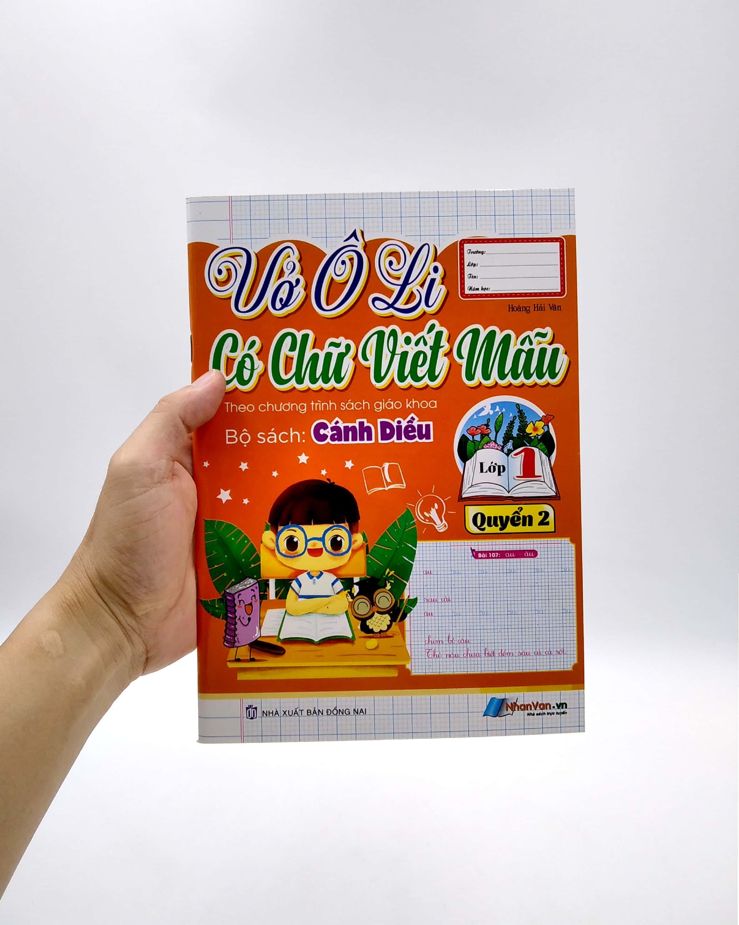 bộ vở ô li có chữ viết mẫu 1 - quyển 2 - cánh diều