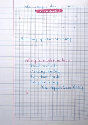 bộ vở ô li có chữ viết mẫu 2 - quyển 1 - cánh diều