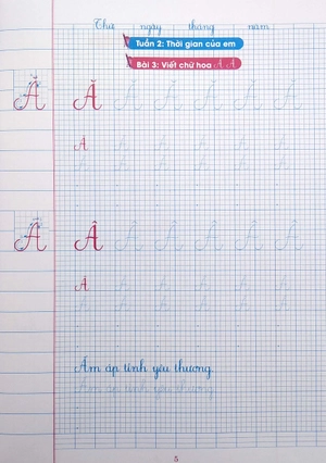 bộ vở ô li có chữ viết mẫu 2 - quyển 1 - cánh diều