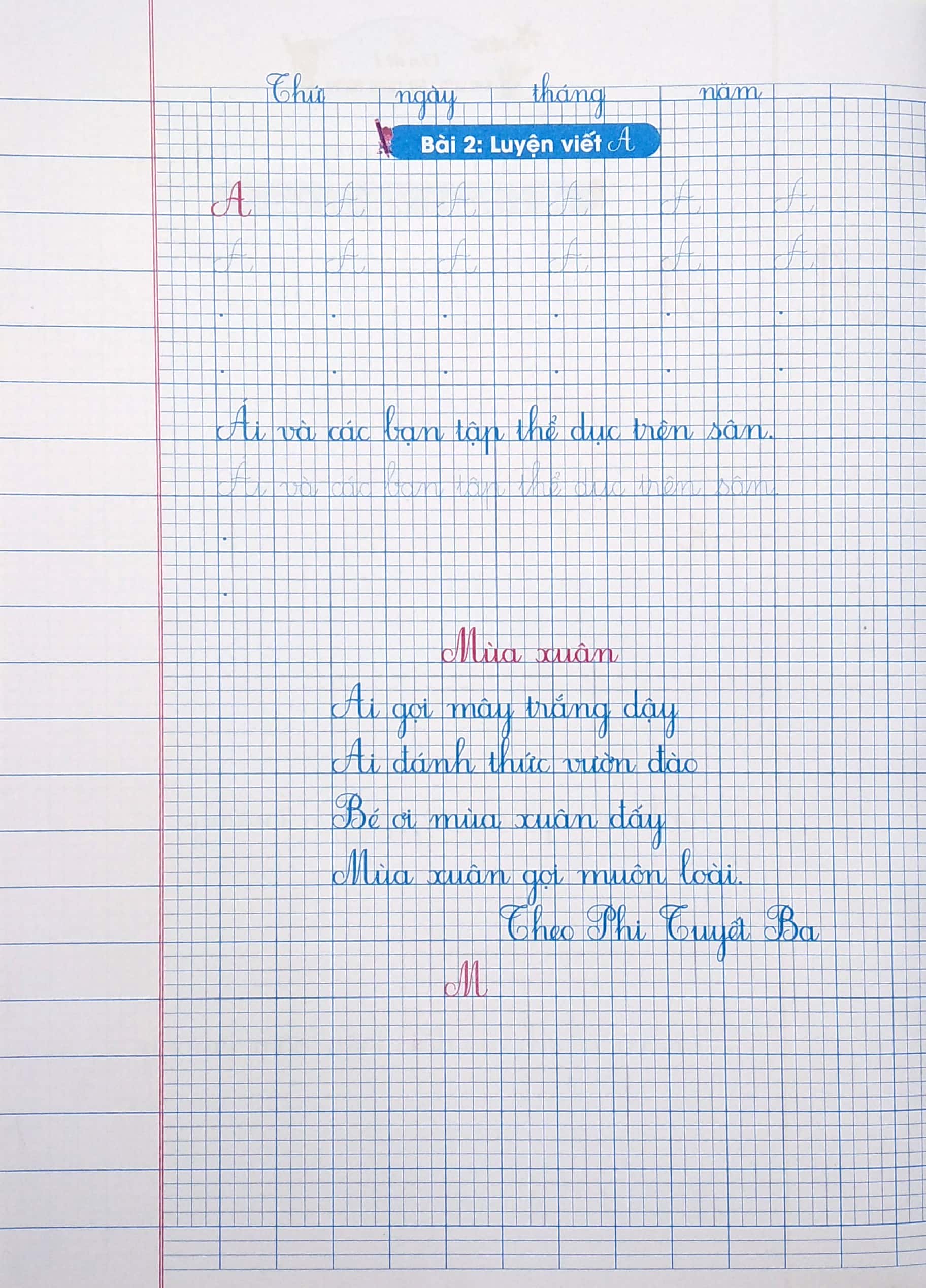 bộ vở ô li có chữ viết mẫu 2 - quyển 1 (theo kết nối tri thức với cuộc sống)