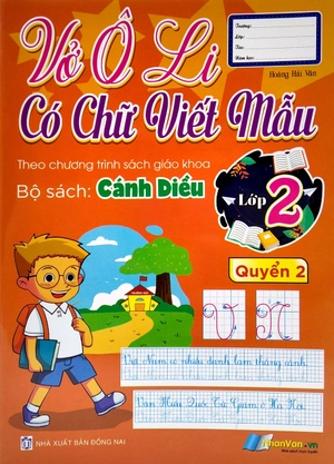 bộ vở ô li có chữ viết mẫu 2 - quyển 2 - cánh diều