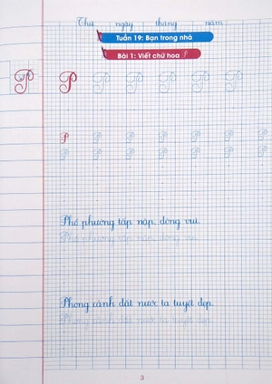 bộ vở ô li có chữ viết mẫu 2 - quyển 2 - cánh diều