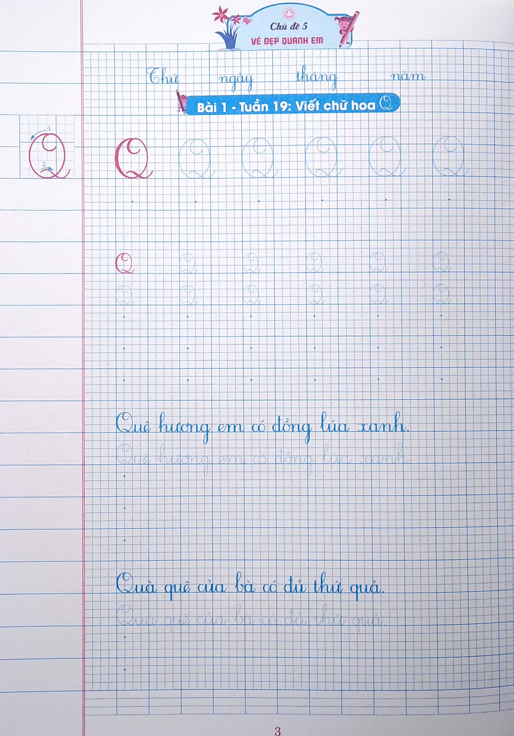 bộ vở ô li có chữ viết mẫu 2 - quyển 2 (theo kết nối tri thức với cuộc sống)