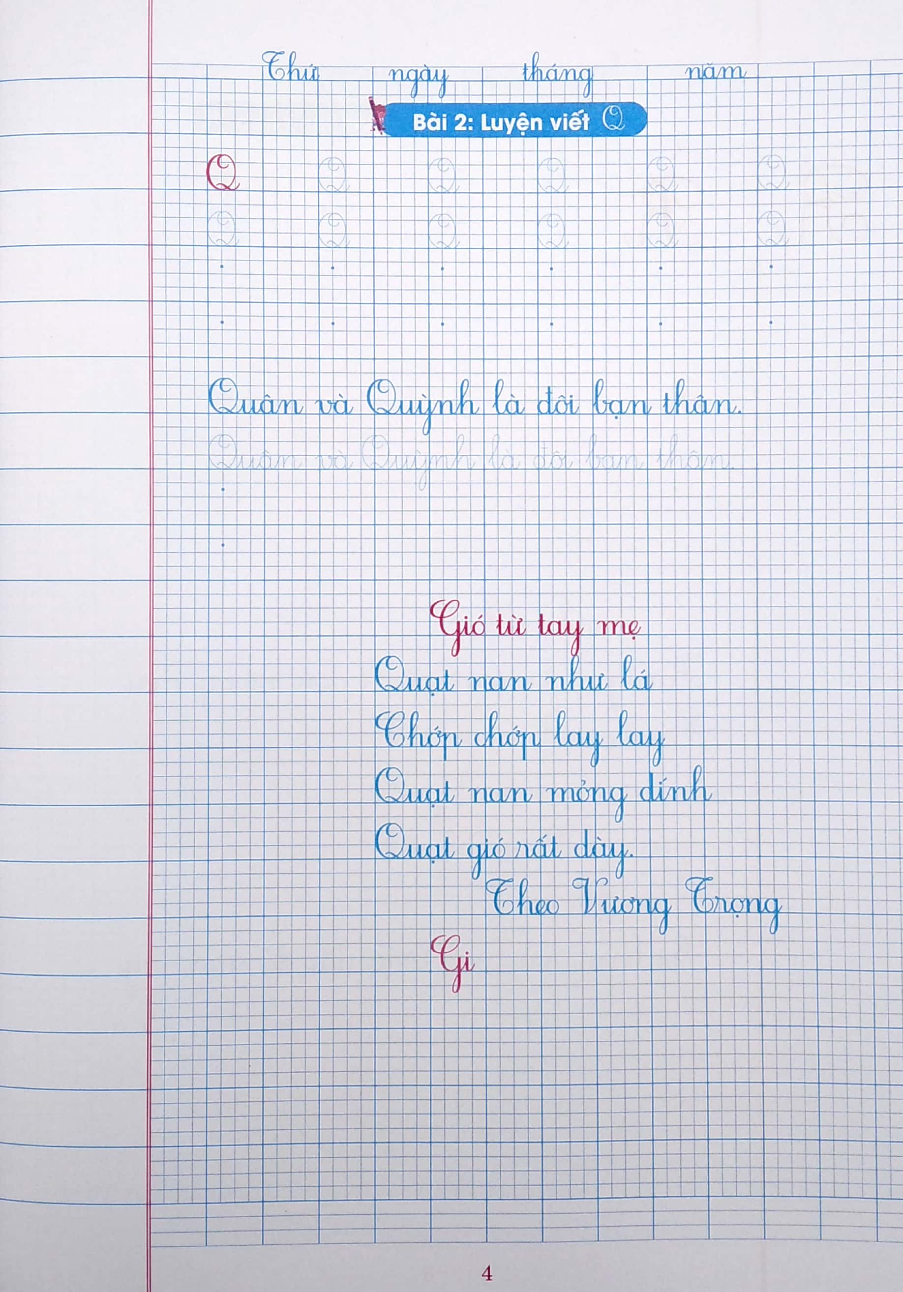 bộ vở ô li có chữ viết mẫu 2 - quyển 2 (theo kết nối tri thức với cuộc sống)