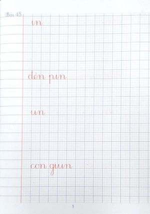 bộ vở ô li có mẫu chữ 1 - quyển 2 (tái bản có chỉnh lí và bổ sung)